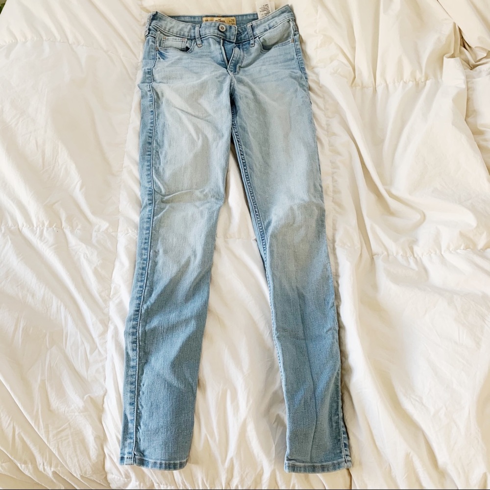 Blue skinny jeans!
